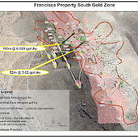 Francisca Property Assays South Gold Zone