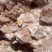 Francisca South Zone high grade gold-silver associated with quartz-limonite-hematite stockwork with heavy limonite coated fractures