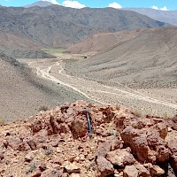 Silicified outcrop South Gold Zone